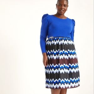 Eloquii Printed Skirt with Pleats Size 18/20